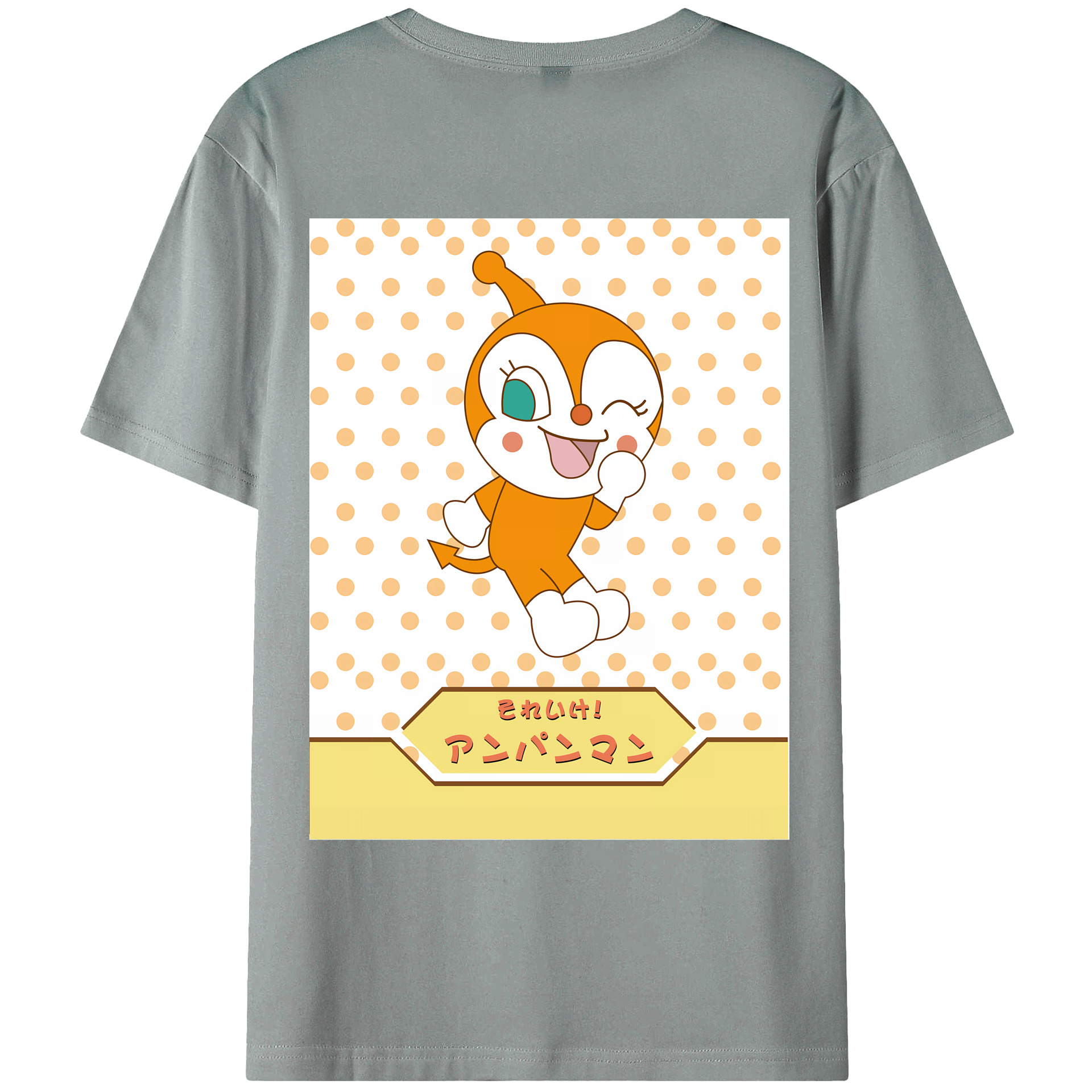 （画像用） アンパンマン Anpanman 綿100％ メンズ半袖Tシャツ（バックプリント） 通気性